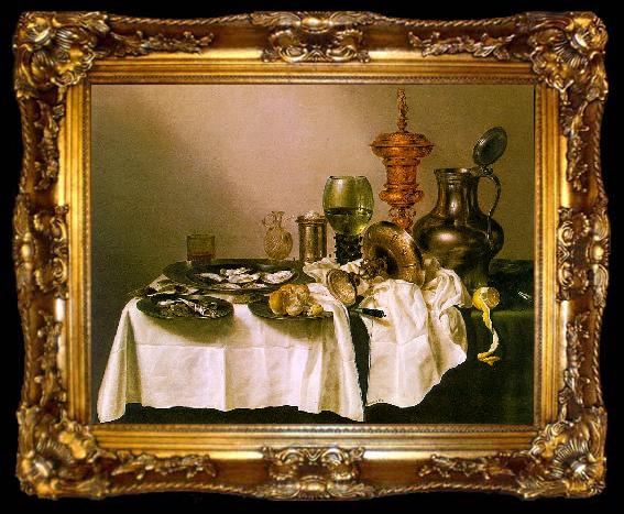 framed  Willem Claesz Heda Still Life with a Gilt Goblet, ta009-2